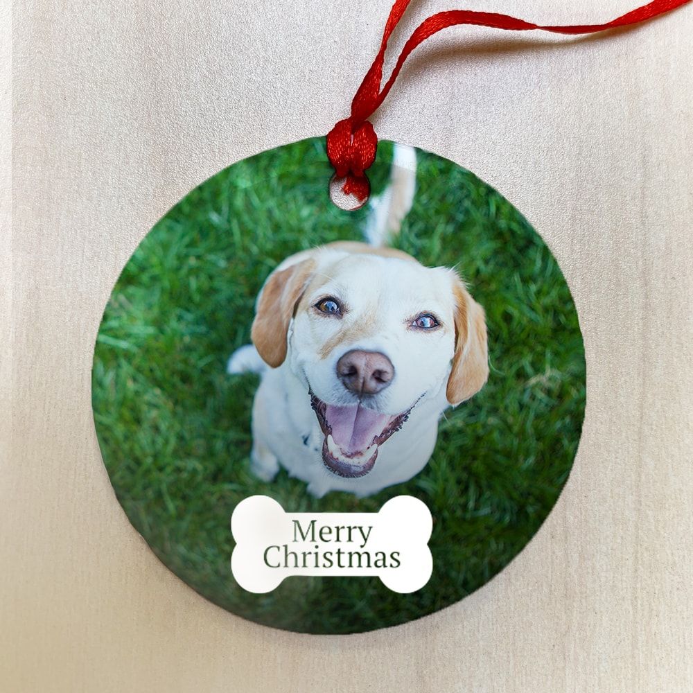 Picture of Merry Christmas Dog Bone Ceramic Ornament