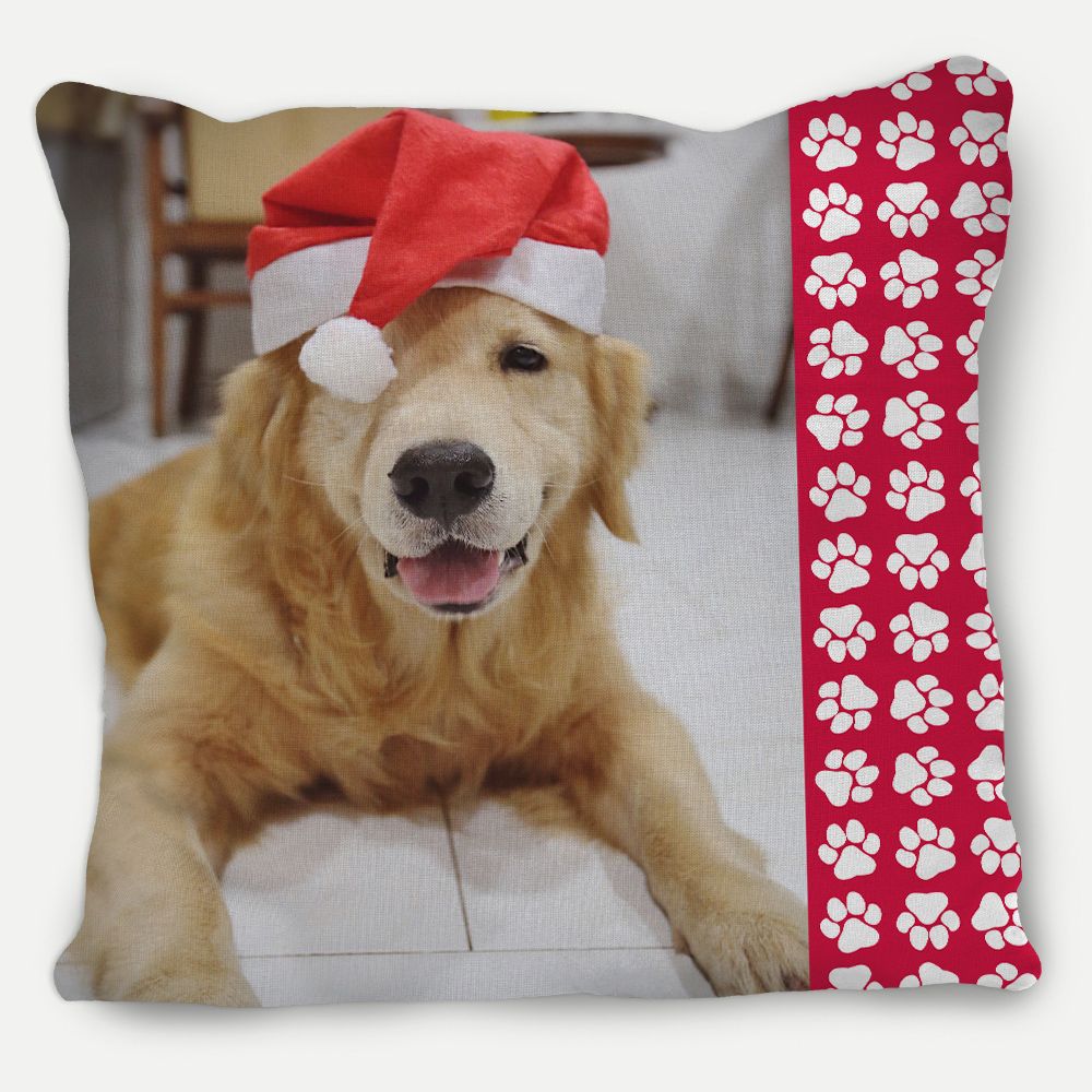 Picture of Holiday Paw Prints Pillow