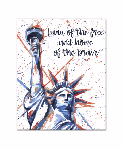 Picture of Land of the Free and Home of the Brave 16x20 Canvas Wall Art