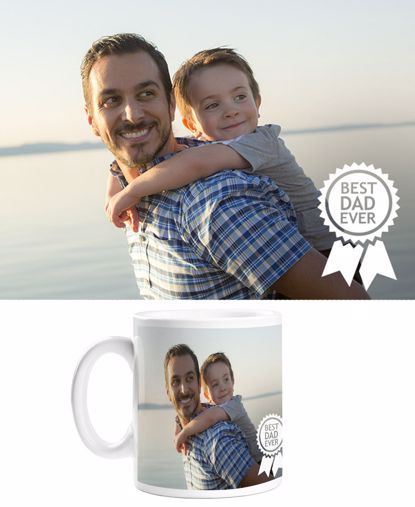 Picture of Custom Best Dad Ever Mug with Personalized Image
