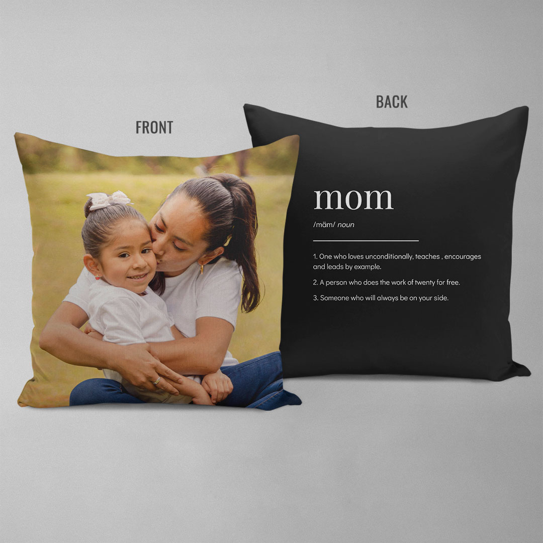 Definition of Mom Double Sided Pillow