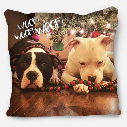 Picture of Woof Dog Pillow with Custom Image
