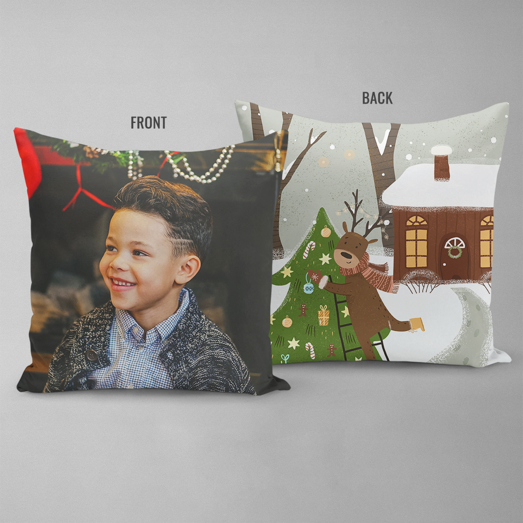 Reindeer Double Sided Pillow