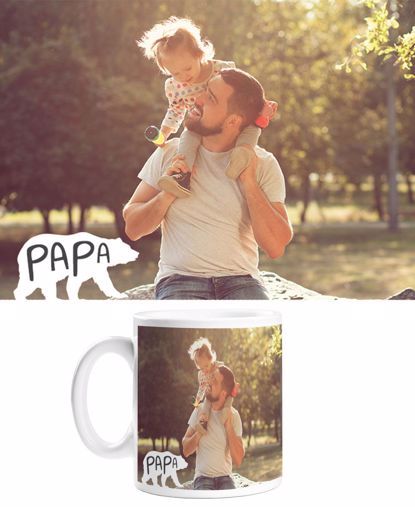 Picture of Custom Papa Bear Mug with Personalized Image