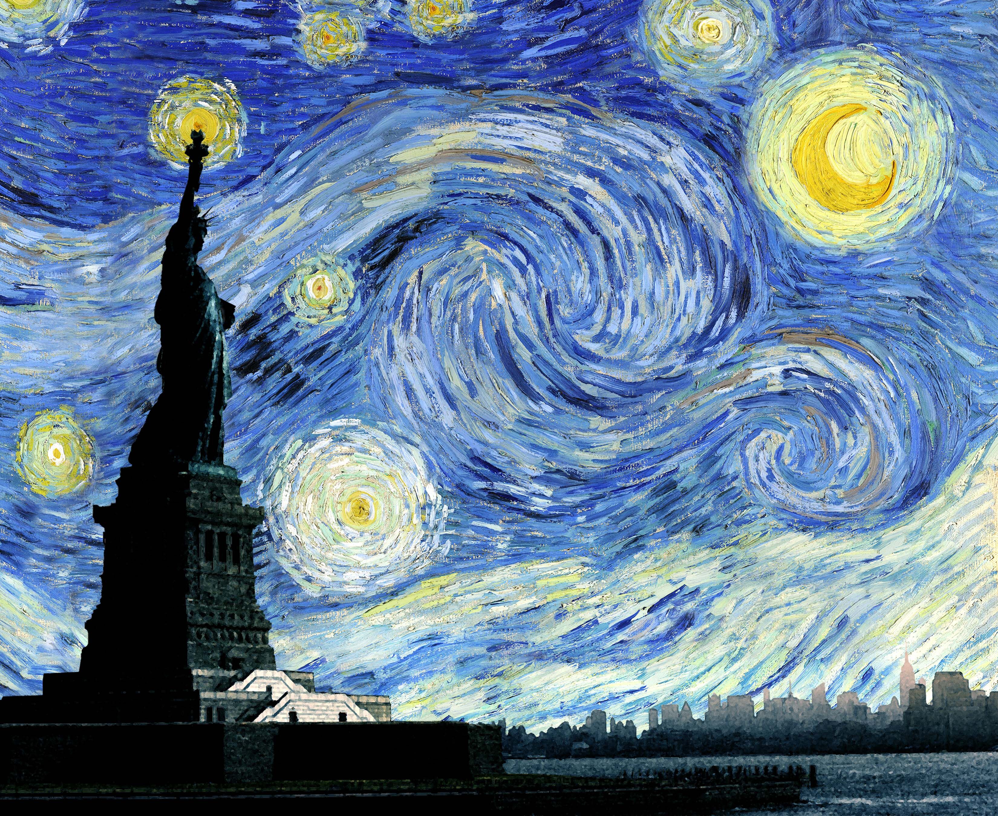 Picture of Starry Liberty Night Canvas - 11x14