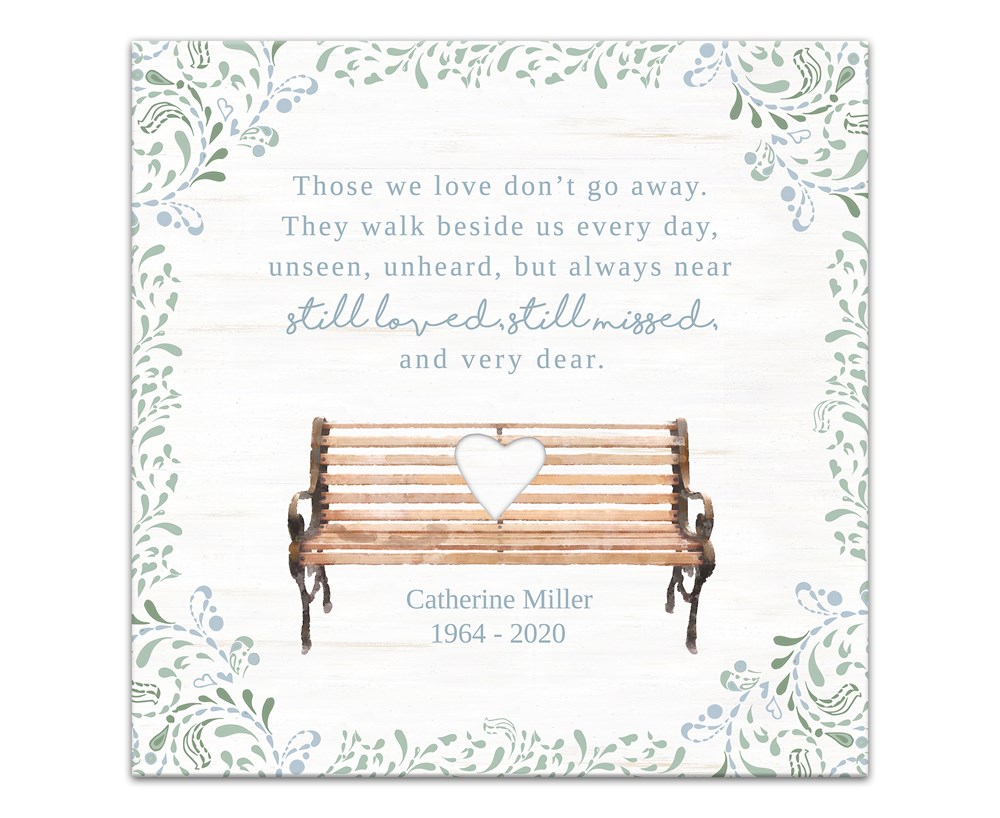 Picture of Those We Love Don't Go Away 12x12 Personalized Canvas Wall Art