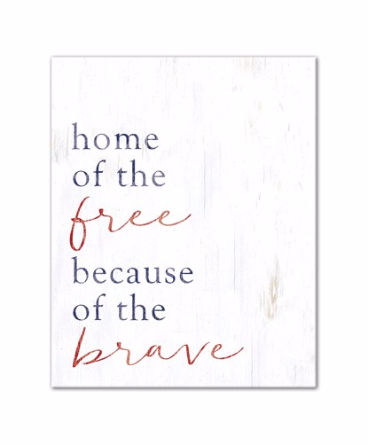 Picture of Home of the Free because of the Brave 16x20 Canvas Wall Art