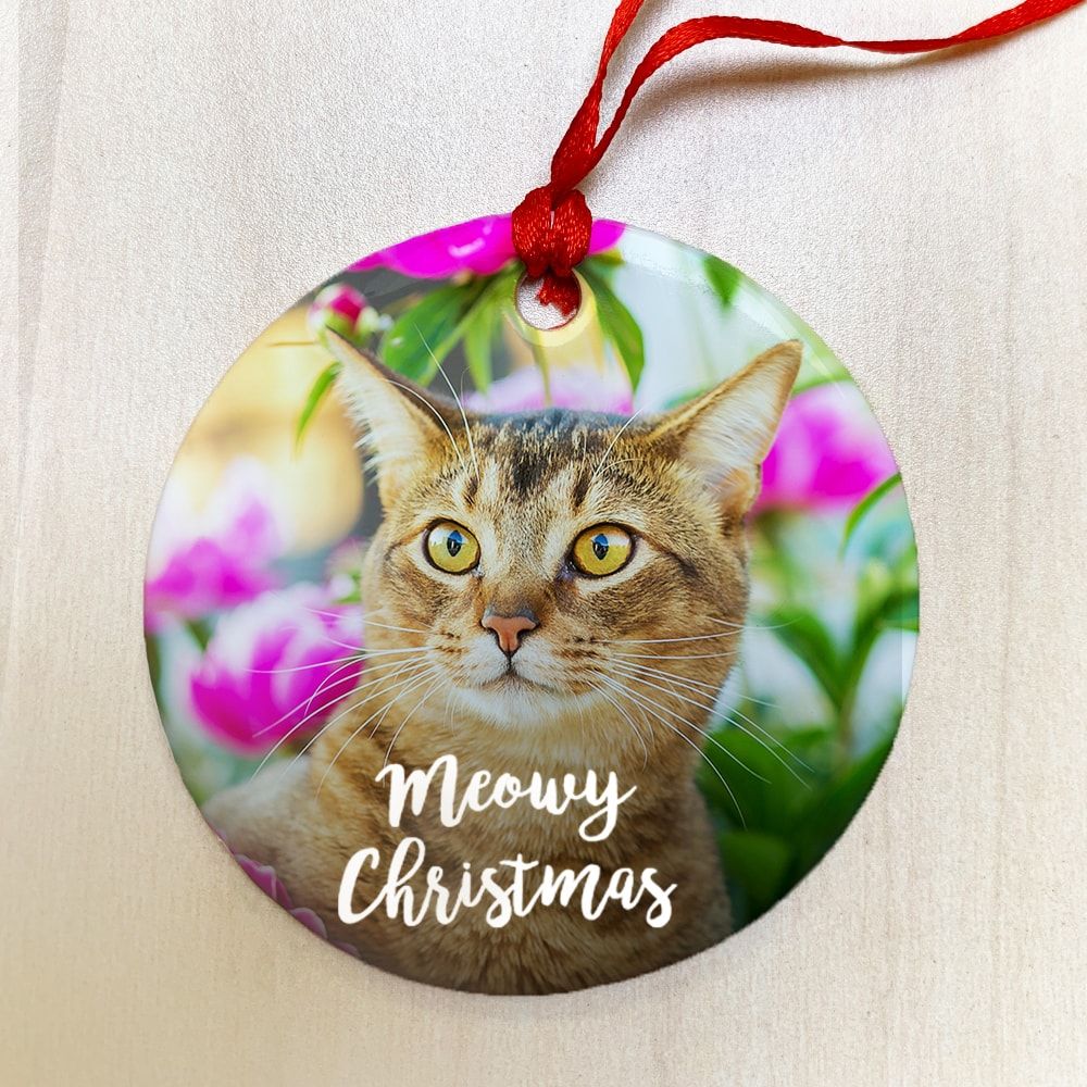 Picture of Meowy Christmas Ceramic Ornament