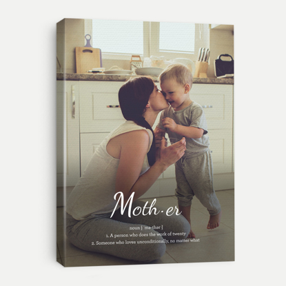 Picture of Definition of Mother Canvas with Custom Image - 11x14