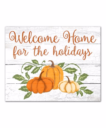 Picture of Welcome Home for the Holidays 11x14 Canvas Wall Art