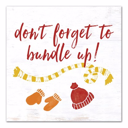 Picture of Don't Forget to Bundle Up 14x14 Canvas Wall Art