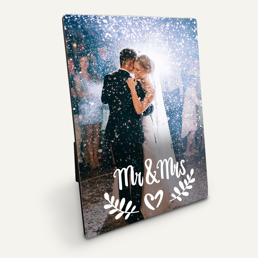 Picture of Custom Mr. and Mrs. Plaque with Personalized Image