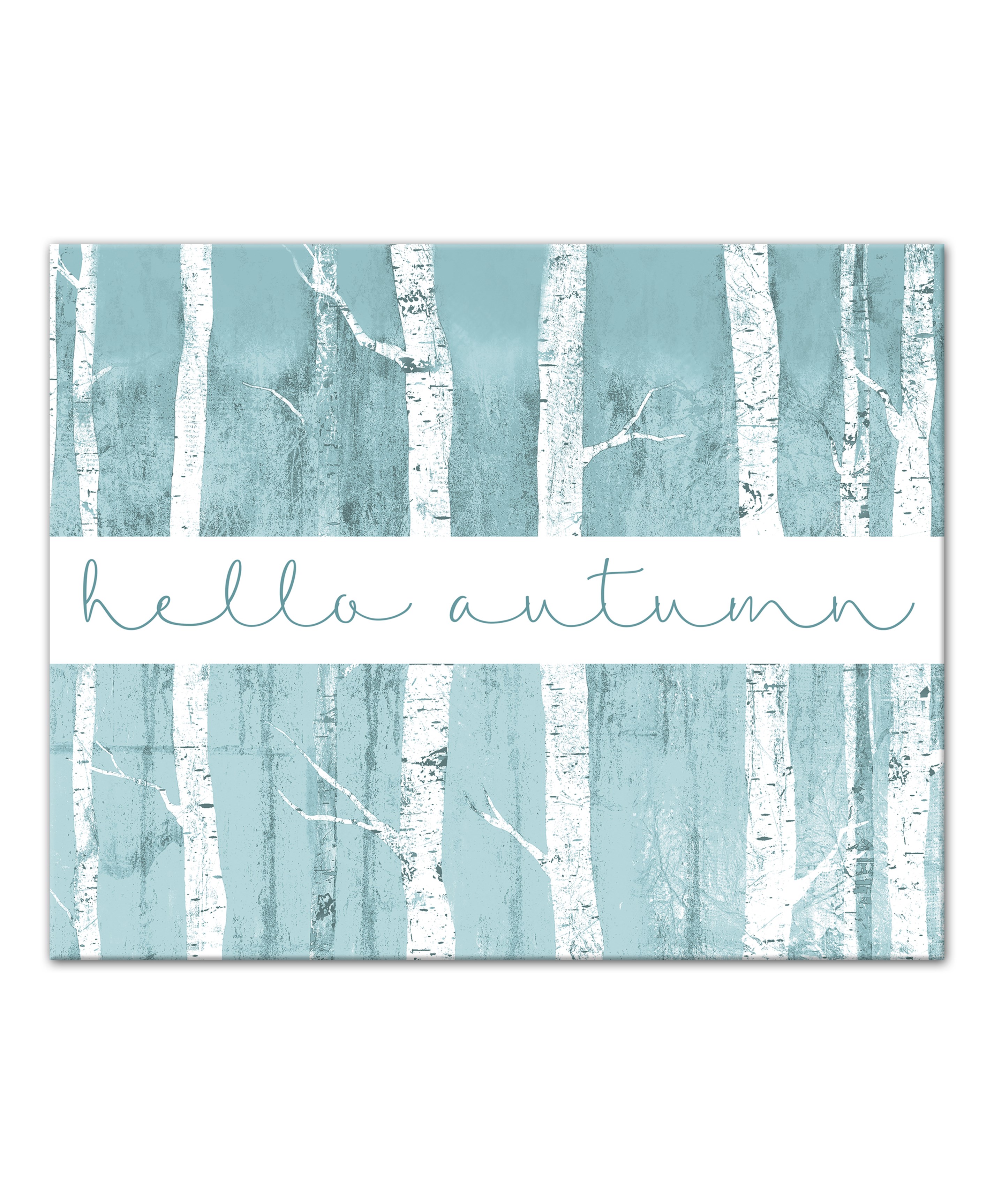 Picture of Hello Autumn Blue 16x20 Canvas Wall Art