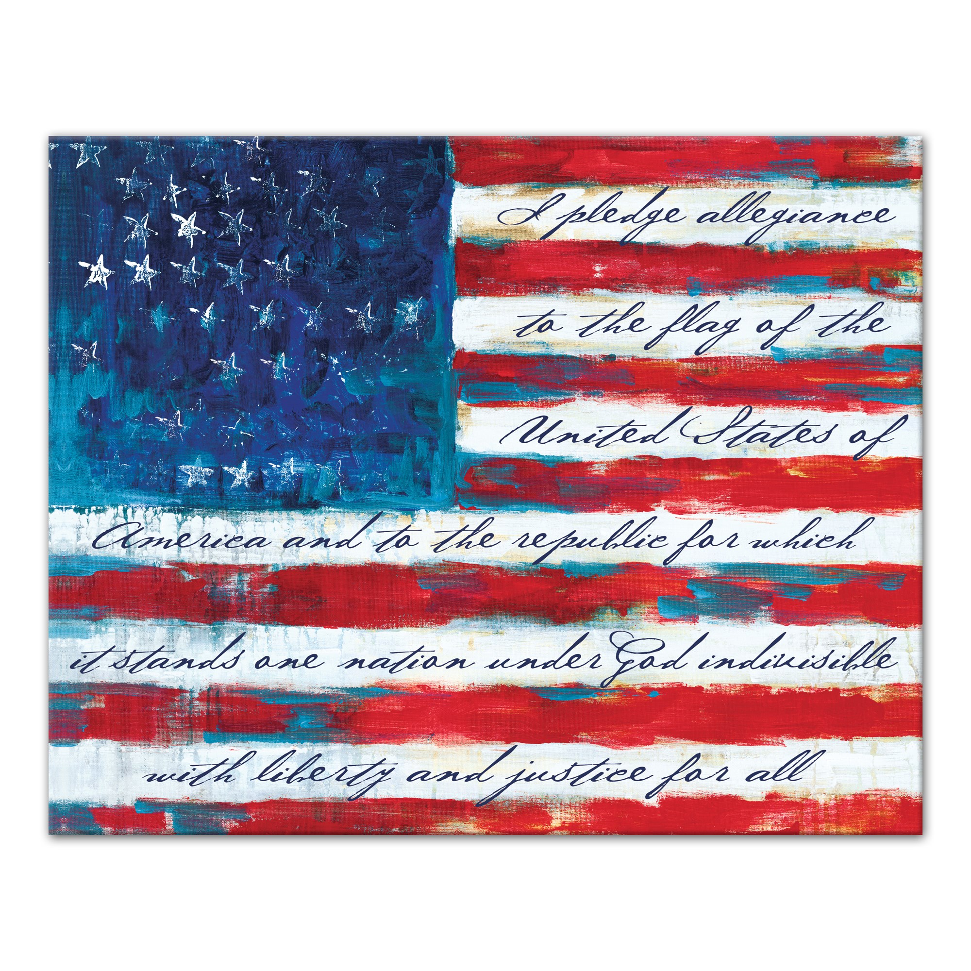 Picture of Pledge of Allegiance 16x20 Canvas Wall Art