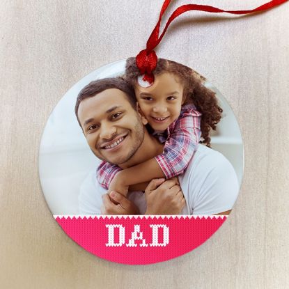 Picture of Dad Ugly Christmas Sweater Ceramic Ornament