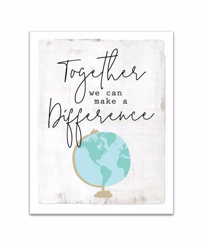 Picture of Together We Can Make a Difference 11x14 Canvas Wall Art