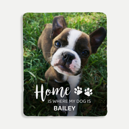 Home Is Where My Dog Is Personalized Blanket