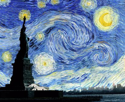 Picture of Starry Liberty Night Canvas