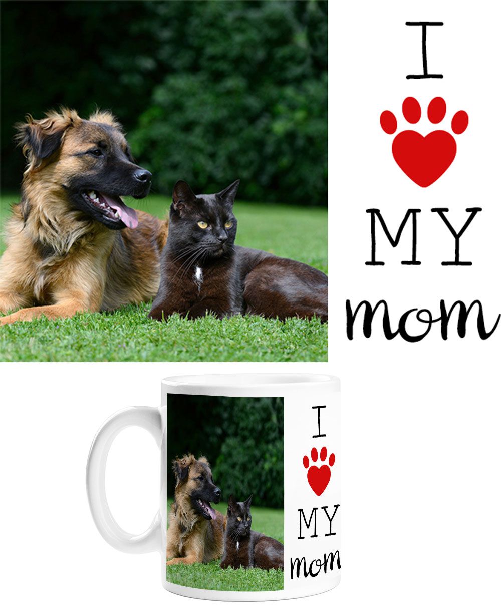 Picture of I Heart My Mom Paw Mug