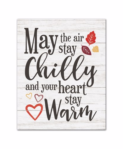 Picture of May the Air Stay Chilly and Your Heart Warm 16x20 Canvas Wall Art