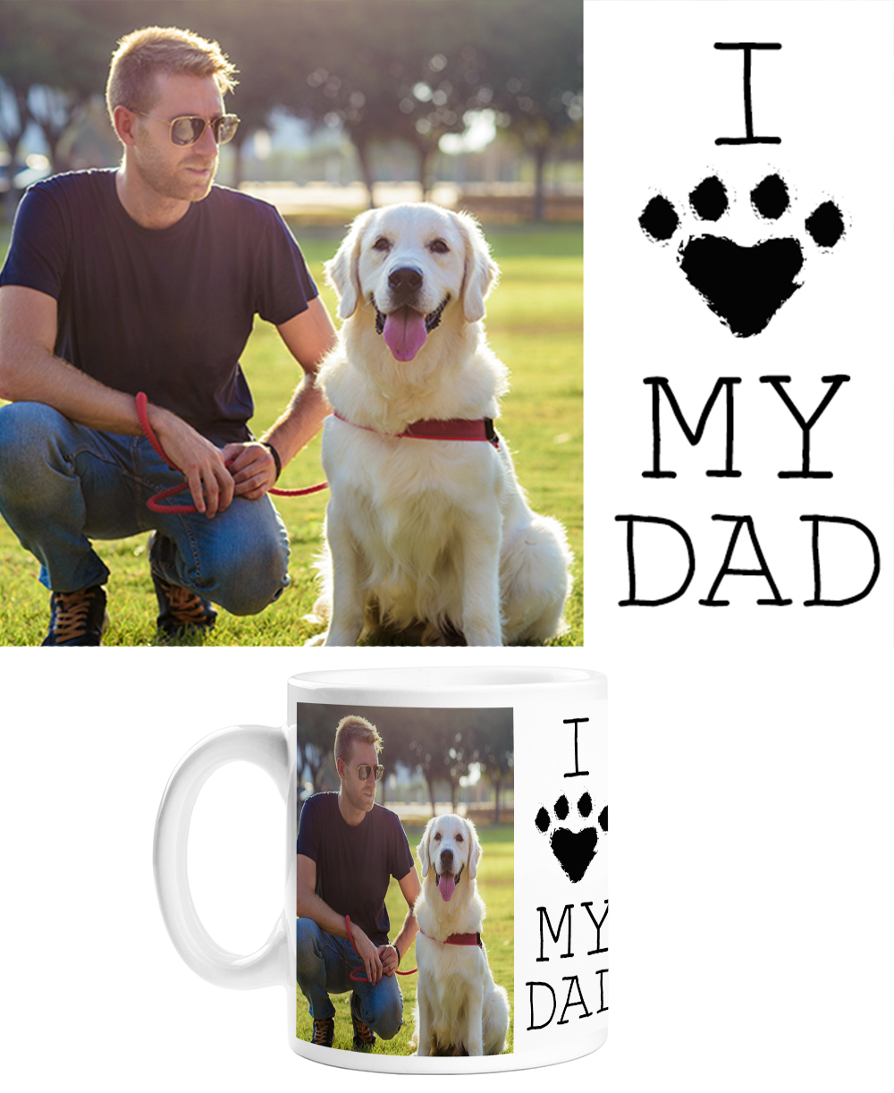 Picture of I Heart My Dad Paw Mug