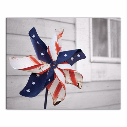 Picture of Old Patriotic Pinwheel 16x20 Canvas Wall Art