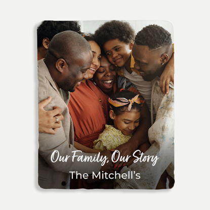 Our Family Our Story Personalized Blanket