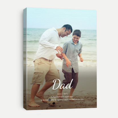 Picture of Definition of Dad Canvas with Custom Images - 11x14