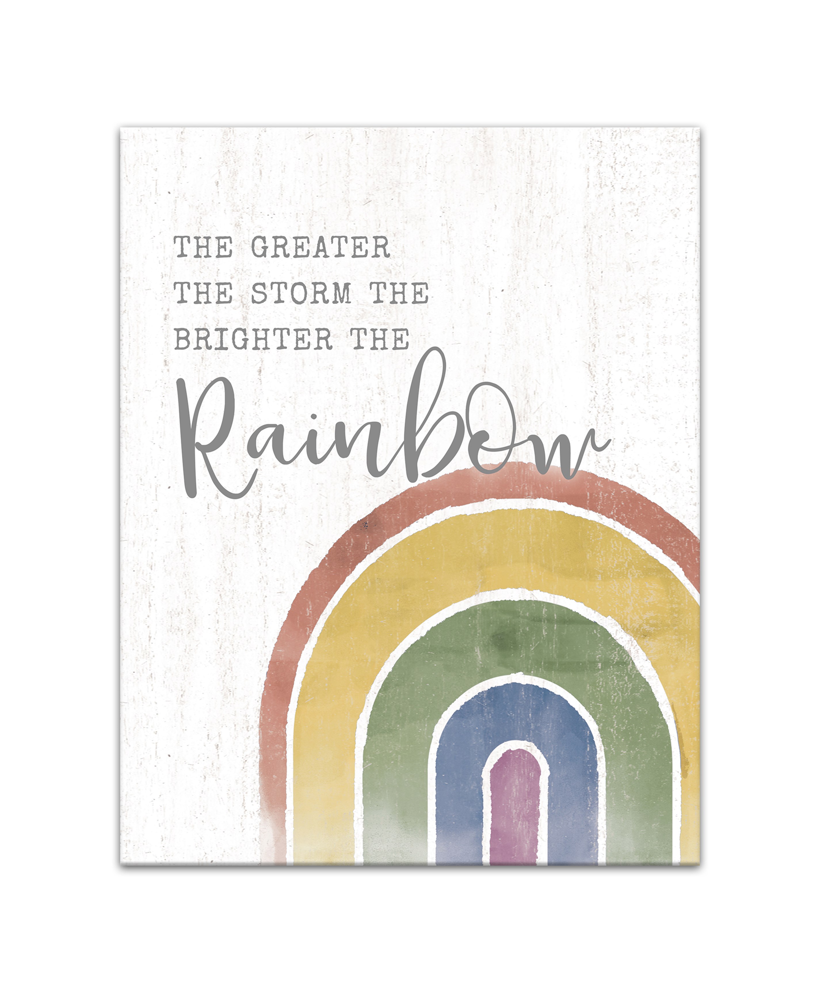 Picture of The Greater the Storm the Brighter the Rainbow 11x14 Canvas Wall Art