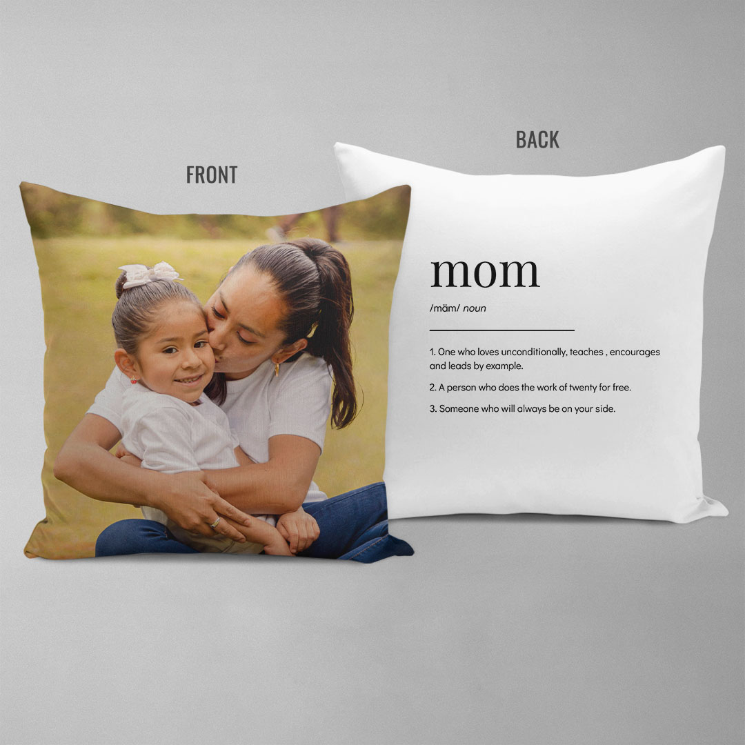 Definition of Mom Double Sided Pillow