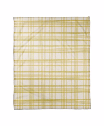 Picture of Handdrawn Gold Plaid Blanket