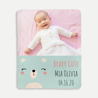 Beary Cute Personalized Blanket