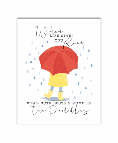 Picture of When Life Gives You Rain 11x14 Canvas Wall Art