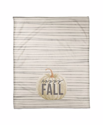 Picture of Happy Fall Gray Stripes Pattern Blanket